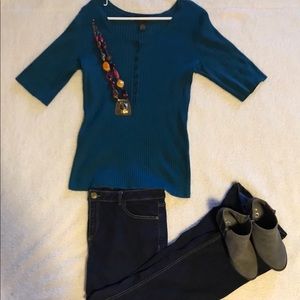Lane Bryant Women’s Shirt Teal 14/16 EUC